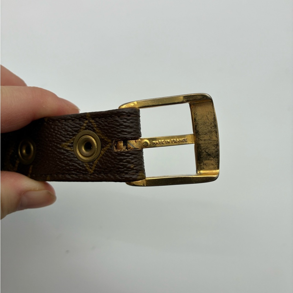 LOUIS VUITTON MONOGRAM VINTAGE BUCKLE BELT - Picture 11 of 16